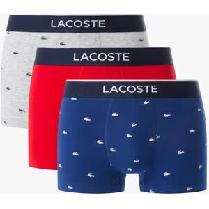 Men's Lacoste 3 Pack Trunks Mens Trunks Methylene/Silver Chine/Red - Multi - Size: 32/33/32 Men's Lacoste 3 Pack Trunks Mens Trunks Methylene/Silver Chine/Red - Multi - Size: 32/33/32