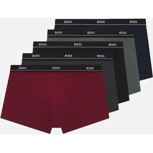 Hugo Boss Men's BOSS 5-Pack Essentials Boxer Trunks, Assorted Colours - Red - Size: 37/36/32 Hugo Boss Men's BOSS 5-Pack Essentials Boxer Trunks, Assorted Colours - Red - Size: 37/36/32