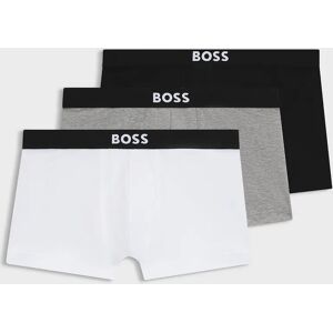 Hugo Boss Men's BOSS Orange 3-Pack Mens Stretch-Cotton Trunks with Logo Waistbands - White/Grey/Black 999 - Size: 37/36/32 Hugo Boss Men's BOSS Orange 3-Pack Mens Stretch-Cotton Trunks with Logo Waistbands - White/Grey/Black 999 - Size: 37/36/32