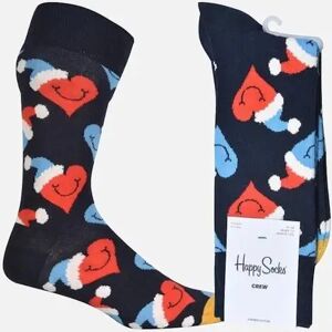 Happy Socks Men's Santa Love Smiley Socks, Navy/multi - Black - Size: 10/9.5/9/10.5/11/11.5/12/12.5 Happy Socks Men's Santa Love Smiley Socks, Navy/multi - Black - Size: 10/9.5/9/10.5/11/11.5/12/12.5