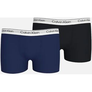 Calvin Klein Boy's Boys 2-Pack Modern Cotton Boxer Trunks, Navy/Black - Size: 14 years/15 years/16 years Calvin Klein Boy's Boys 2-Pack Modern Cotton Boxer Trunks, Navy/Black - Size: 14 years/15 years/16 years