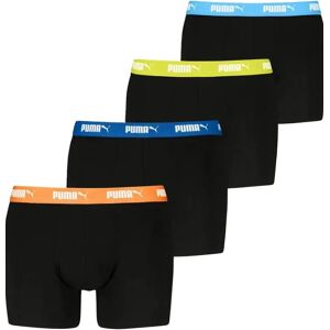 Puma Men's 4-Pack Everyday Boxer Briefs, Black w/ yellow/orange/blue waistbands - Size: 37/36/32 Puma Men's 4-Pack Everyday Boxer Briefs, Black w/ yellow/orange/blue waistbands - Size: 37/36/32