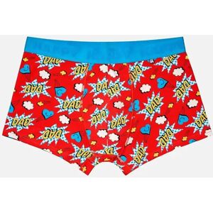 Happy Socks Men's Super Dad Boxer Trunk, Red - Size: 35/34/32 Happy Socks Men's Super Dad Boxer Trunk, Red - Size: 35/34/32