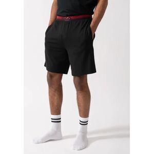 Hugo Boss Men's HUGO Ray Mens Gradient-Waistband Pyjama Shorts in a Cotton Blend - Black 001 - Size: M Hugo Boss Men's HUGO Ray Mens Gradient-Waistband Pyjama Shorts in a Cotton Blend - Black 001 - Size: M