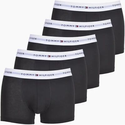 Tommy Hilfiger Men's 5-Pack Signature Cotton Boxer Trunks, Black/white - Size: 32/30/31 Tommy Hilfiger Men's 5-Pack Signature Cotton Boxer Trunks, Black/white - Size: 32/30/31