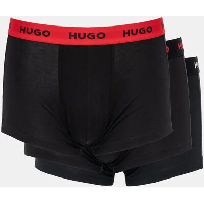 Hugo Boss Men's HUGO 3-Pack Mens Trunks with Coloured Waistbands - Black 010 - Size: 35/34/32 Hugo Boss Men's HUGO 3-Pack Mens Trunks with Coloured Waistbands - Black 010 - Size: 35/34/32