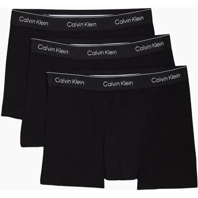 Calvin Klein Men's 3-Pack Icon Cotton Stretch 'Relaxed Dart' Boxer Trunks, All Black - Size: 33/32/32 Calvin Klein Men's 3-Pack Icon Cotton Stretch 'Relaxed Dart' Boxer Trunks, All Black - Size: 33/32/32