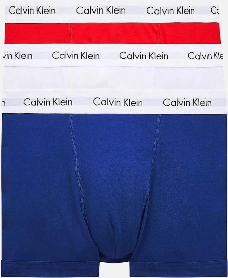 Men's Calvin Klein 3 Pack Cotton Stretch Trunks - Multi - Size: 32/33/32