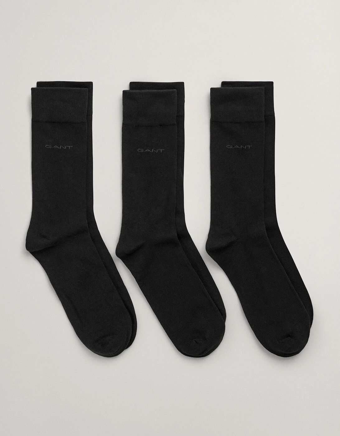 Men's GANT Mens Soft Cotton Socks 3-Pack - 5 Black - Size: UK6-8 eu40-42 us7-9