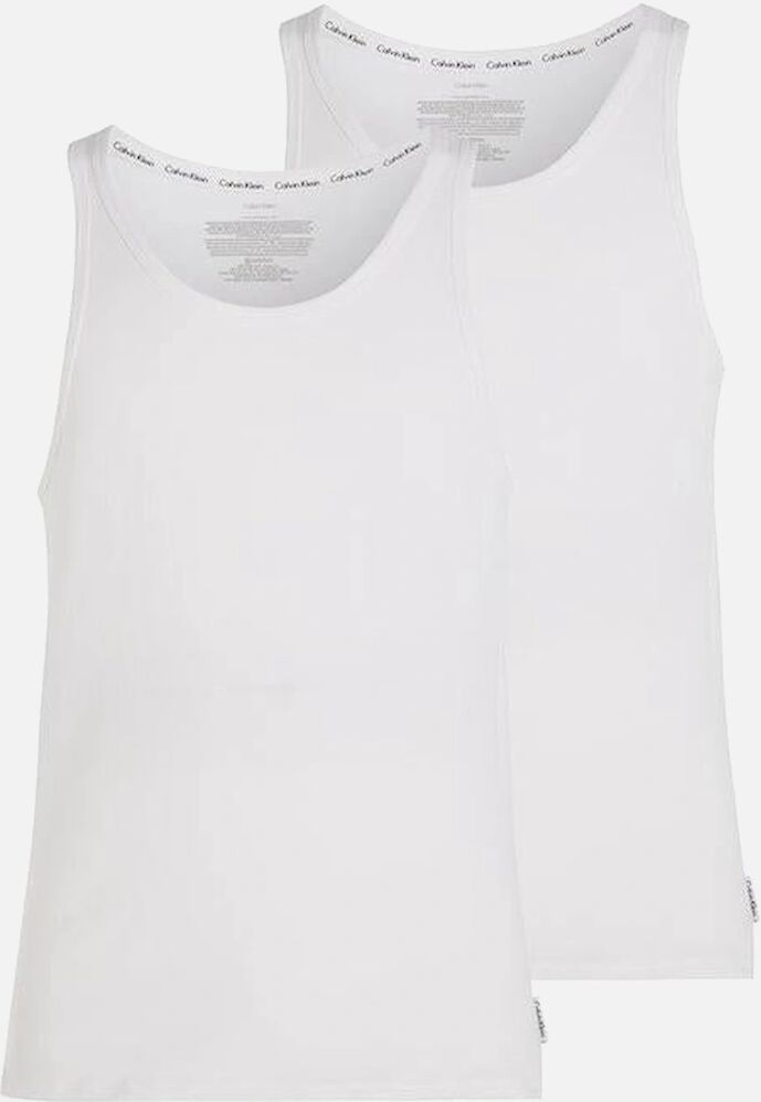 Men's Calvin Klein 2-Pack Modern Cotton Lounge Tank Tops, White - Size: 32/30/31/36