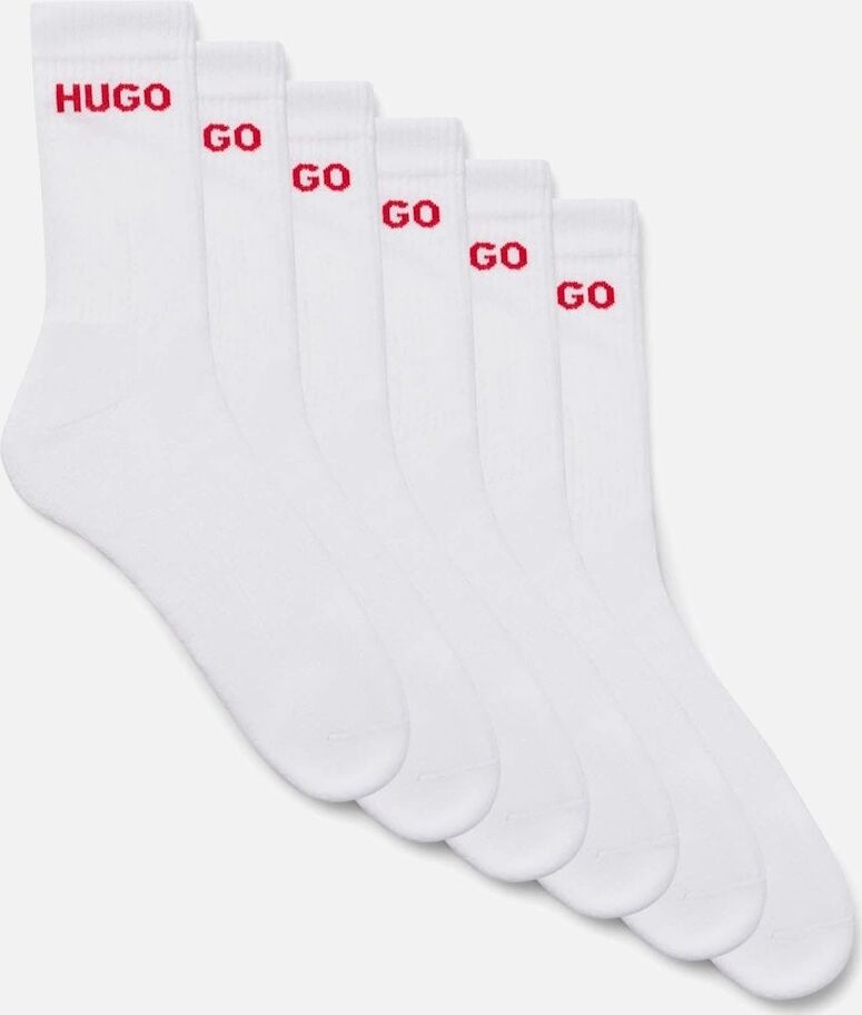 Hugo Boss Men's 6 Pack of Quarter-Length Socks - White - Size: 5/7/6.5/6/8/7.5/5.5
