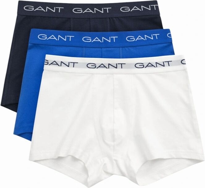 Men's Gant Mens Trunks 3 Pack Mixed Underwear Cotton Trunks - White - Size: 37/36/32