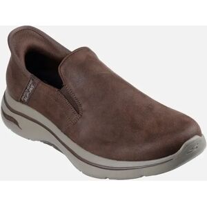 Men's Skechers Go Walk Arch Fit 2.0 Quest Textile Men's Brown Trainers - Size: 6
