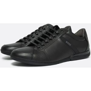 Hugo Boss Men's BOSS Orange Saturn Mens Low Profile Leather Trainers With Odour-Control Lining NOS - Black 001 - Size: 7 Hugo Boss Men's BOSS Orange Saturn Mens Low Profile Leather Trainers With Odour-Control Lining NOS - Black 001 - Size: 7