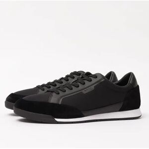 Hugo Boss Men's BOSS Orange Nitan Mens Low-top trainers with suede and faux leather - Black 001 - Size: 10 Hugo Boss Men's BOSS Orange Nitan Mens Low-top trainers with suede and faux leather - Black 001 - Size: 10