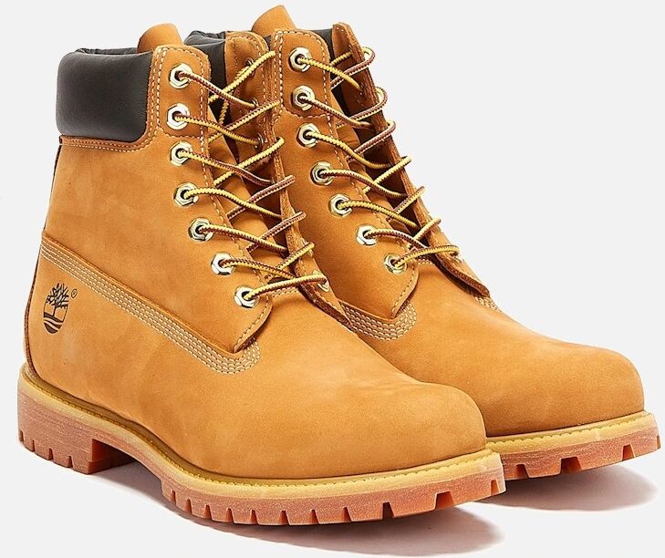 Men's Timberland Mens Wheat Premium 6 Inch Nubuck Leather Boots - Brown - Size: UK 11.5 / eu 46 / us 12