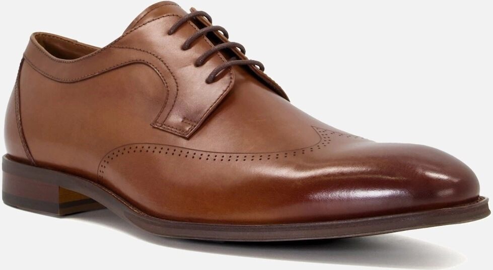 Dune London Men's Dune Sheath Leather Men's Tan Oxford Shoes - Brown - Size: 10