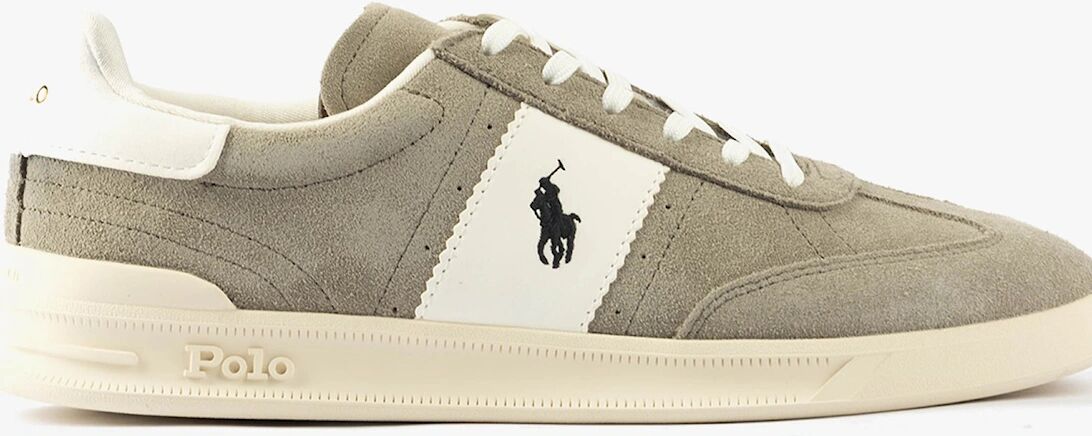 Men's Polo Ralph Lauren HERITAGE AERA Mens Trainers Earth Grey/Deckwash White - Size: 10