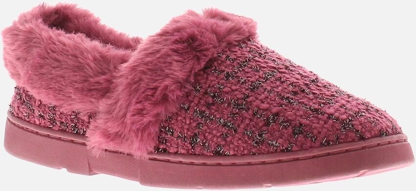 Women's Strollers Womens Fluffy Slippers Avon Slip On red UK Size - Size: 6