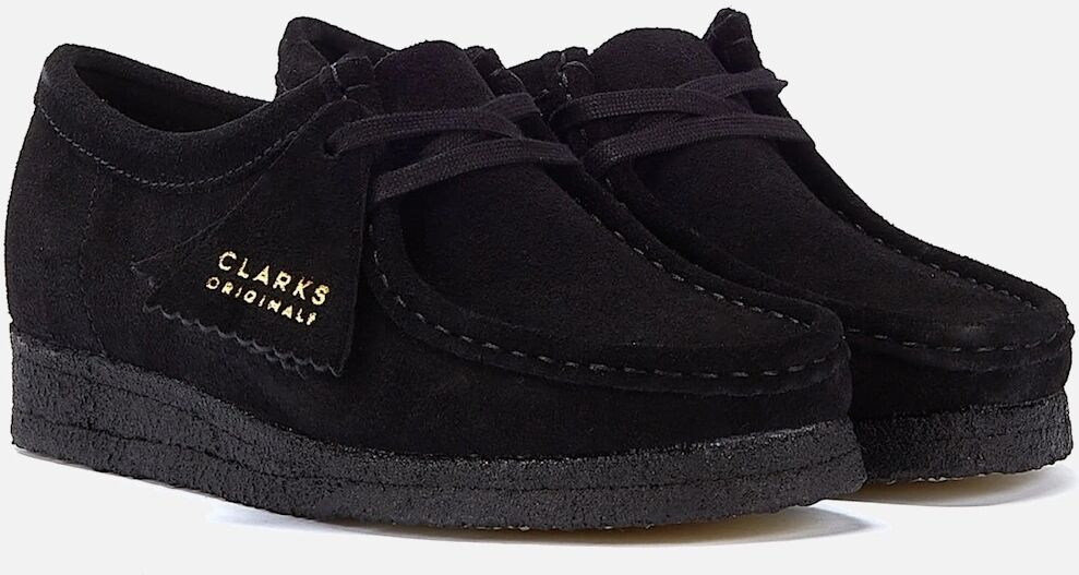 Women's Clarks Originals Wallabee Suede Womens Black Shoes - Size: UK 6 / eu 39.5 / us 8.5