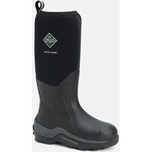 Women's Muck Boots Unisex Arctic Sport Pull On Wellington Boot in Black/Black - Size: UK 14 / eu 48 / us 15
