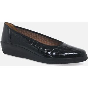 Gabor Women's Piquet Womens Wide Fit Ballerina Pumps - Black - Size: 7.5 Gabor Women's Piquet Womens Wide Fit Ballerina Pumps - Black - Size: 7.5