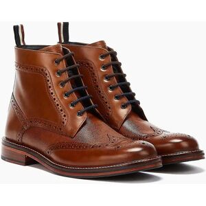 Men's Ben Sherman Alfred Brogue Leather Men's Tan Boots - Brown - Size: 10 Men's Ben Sherman Alfred Brogue Leather Men's Tan Boots - Brown - Size: 10