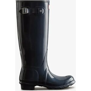 Women's Hunter ORIGINAL TALL Womens Wellies Navy Gloss - Size: 7 Women's Hunter ORIGINAL TALL Womens Wellies Navy Gloss - Size: 7