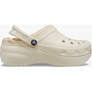 Women's Crocs 207938-2Y2 CLASSIC PLATFORM LINED Womens Clogs Bone - Cream - Size: 4 Women's Crocs 207938-2Y2 CLASSIC PLATFORM LINED Womens Clogs Bone - Cream - Size: 4