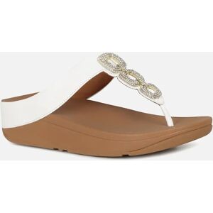 Fitflop Women's Fino Crystal Chain Womens Toe Post Sandals - White - Size: 7 Fitflop Women's Fino Crystal Chain Womens Toe Post Sandals - White - Size: 7