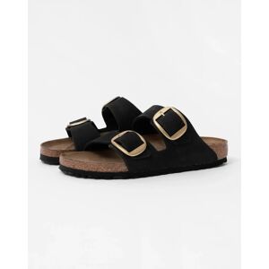 Women's Birkenstock Arizona Big Buckle Nubuck Womens Sandals - Black - Size: 5/C Women's Birkenstock Arizona Big Buckle Nubuck Womens Sandals - Black - Size: 5/C