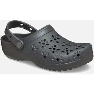 Women's Crocs Classic Floral Cut Out Synthetic Black Sand Clogs - Size: UK 5 / eu 38-39 / us m6-w8 Women's Crocs Classic Floral Cut Out Synthetic Black Sand Clogs - Size: UK 5 / eu 38-39 / us m6-w8
