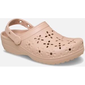 Women's Crocs Classic Floral Cut Out Thermoplastic Pink Caramel Clogs - Size: UK 8 / eu 42-43 / us m9w11 Women's Crocs Classic Floral Cut Out Thermoplastic Pink Caramel Clogs - Size: UK 8 / eu 42-43 / us m9w11