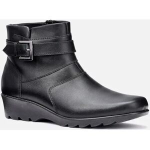 Hotter Women's Foxton Womens Low Wedge Wide Fit Boots - Black - Size: 7 Hotter Women's Foxton Womens Low Wedge Wide Fit Boots - Black - Size: 7