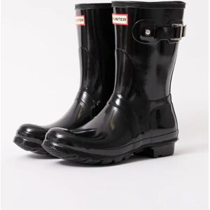 Women's Hunter Womens Original Short Gloss Wellington Boots - Black - Size: 7 Women's Hunter Womens Original Short Gloss Wellington Boots - Black - Size: 7