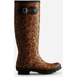 Women's Hunter Womens Original Tall Leopard Print Boot - Rich Tan/Saddle/Black - Brown - Size: 5 Women's Hunter Womens Original Tall Leopard Print Boot - Rich Tan/Saddle/Black - Brown - Size: 5
