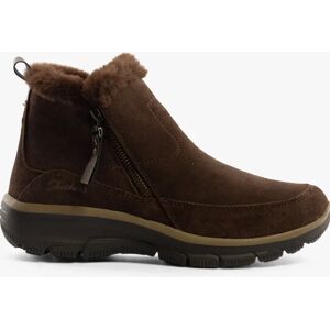 Women's Skechers 167862/CHOC EASY GOING - COOL ZIP Womens Boots Chocolate - Brown - Size: 5 Women's Skechers 167862/CHOC EASY GOING - COOL ZIP Womens Boots Chocolate - Brown - Size: 5