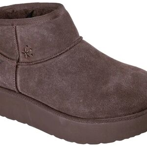 Women's Skechers Keep Cozy Leather Women's Chocolate Winter Ankle Boots - Brown - Size: 6 Women's Skechers Keep Cozy Leather Women's Chocolate Winter Ankle Boots - Brown - Size: 6