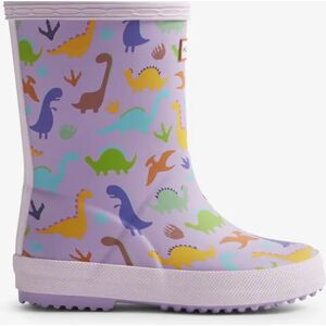 Girl's Hunter Kids First Dinosaur Print Wellington Boots in Purple - Size: 6 Girl's Hunter Kids First Dinosaur Print Wellington Boots in Purple - Size: 6