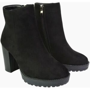 Women's XY London Womens/Ladies Cole Platform Heel Ankle Boots - Black - Size: 4 Women's XY London Womens/Ladies Cole Platform Heel Ankle Boots - Black - Size: 4