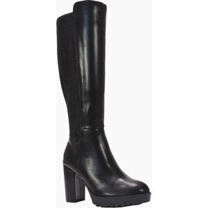 Women's XY London Womens/Ladies Libby Platform Heel Elasticated Knee-High Boots - Black - Size: 4 Women's XY London Womens/Ladies Libby Platform Heel Elasticated Knee-High Boots - Black - Size: 4