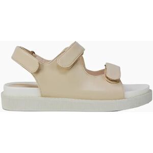 Women's XY London Womens/Ladies Asher Double Strap Platform Heel Sandals - Cream - Size: 5 Women's XY London Womens/Ladies Asher Double Strap Platform Heel Sandals - Cream - Size: 5