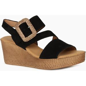 Gabor Women's Embrace Womens Wedge Sandal - Black - Size: 6.5 Gabor Women's Embrace Womens Wedge Sandal - Black - Size: 6.5