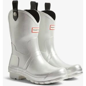 Women's Hunter Womens Original Metallic Cowboy Boot Wellies - Silver - Size: 5 Women's Hunter Womens Original Metallic Cowboy Boot Wellies - Silver - Size: 5