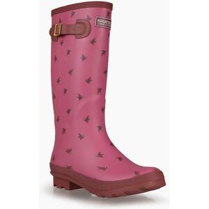 Regatta Women's Lady Fairweath Graphic Print Wellington Boots - Pink - Size: 4 Regatta Women's Lady Fairweath Graphic Print Wellington Boots - Pink - Size: 4
