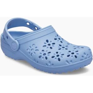 Crocs Classic Floral Cut Out Girls Clogs - Blue - Size: 5/5 years Crocs Classic Floral Cut Out Girls Clogs - Blue - Size: 5/5 years