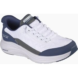 Women's Skechers Slip-Ins Contour Foam Cozy Fit Women's White/Navy Trainers - Size: 5 Women's Skechers Slip-Ins Contour Foam Cozy Fit Women's White/Navy Trainers - Size: 5