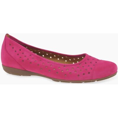 Gabor Women's Ruffle Womens Punched Detail Casual Shoes - Pink - Size: 4.5 Gabor Women's Ruffle Womens Punched Detail Casual Shoes - Pink - Size: 4.5