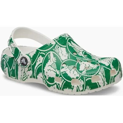 Crocs Boy's Classic Graphics Boys Clogs - Green - Size: 6 years/6 Crocs Boy's Classic Graphics Boys Clogs - Green - Size: 6 years/6