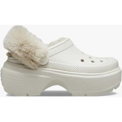 Women's Crocs 208546-160 STOMP LINED Womens Clogs Stucco - White - Size: 7 Women's Crocs 208546-160 STOMP LINED Womens Clogs Stucco - White - Size: 7